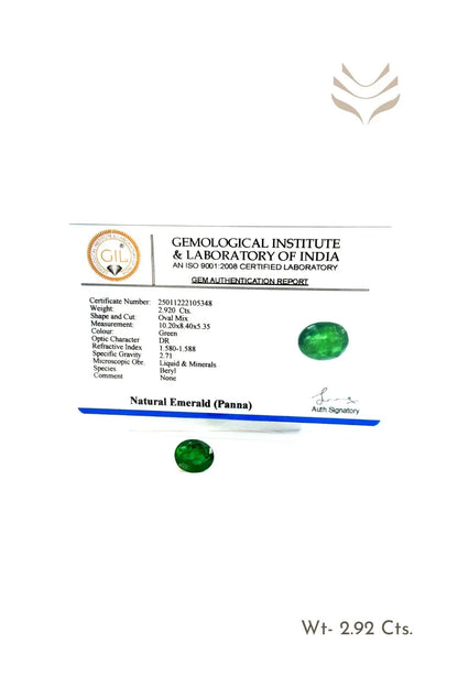 Light-Coded Zambian Emerald - 2.92 Ct 