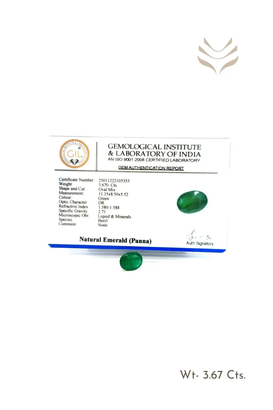 Light-Coded Zambian Emerald - 3.67 Ct 