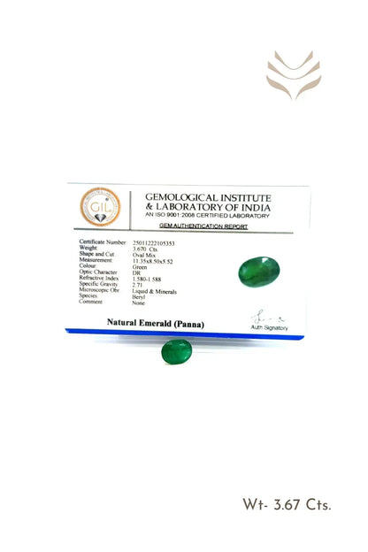 Light-Coded Zambian Emerald - 3.67 Ct 