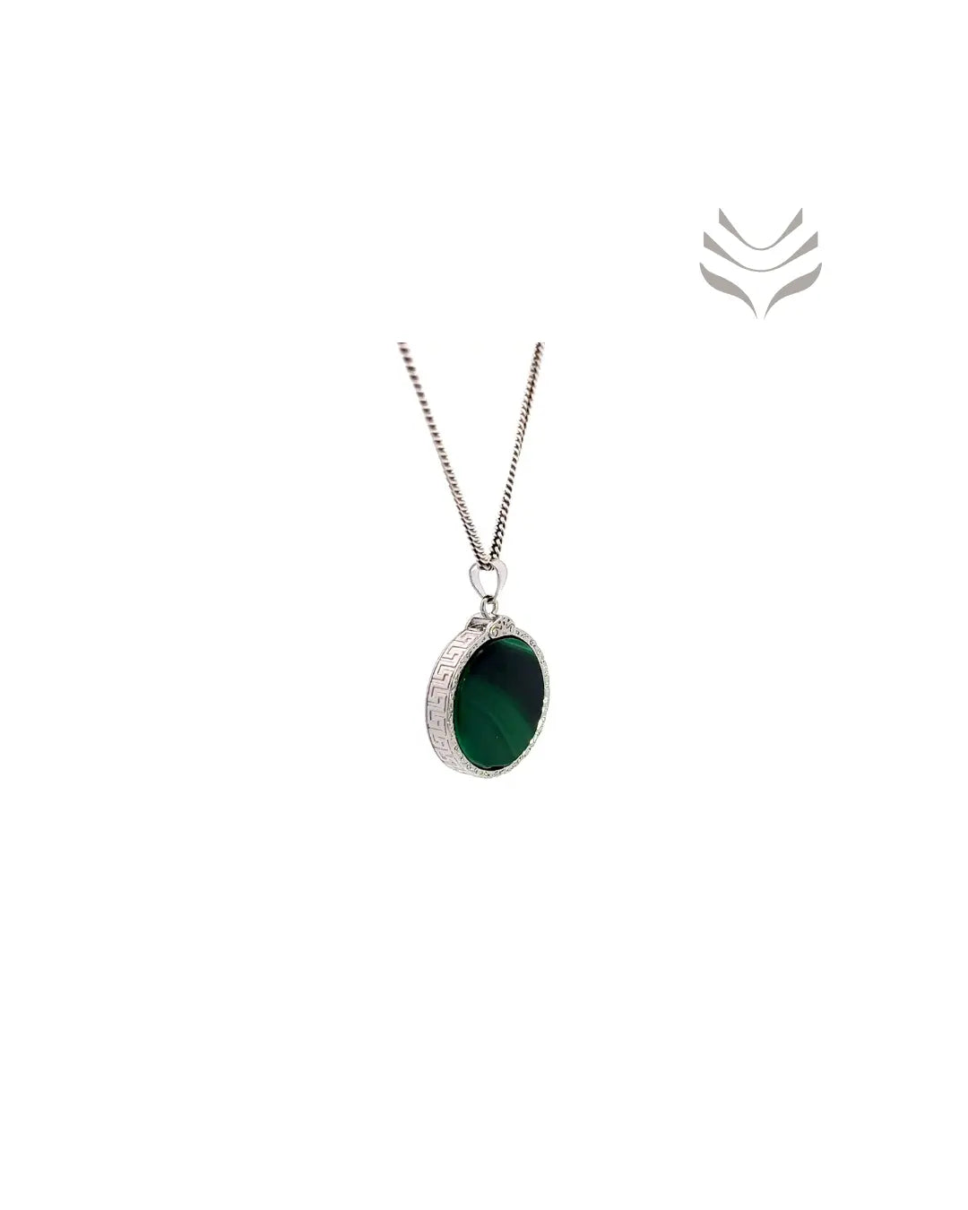 Light-coded Malachite Pendant 