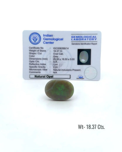 LightCoded Australian White Opal -  18.37 Ct 