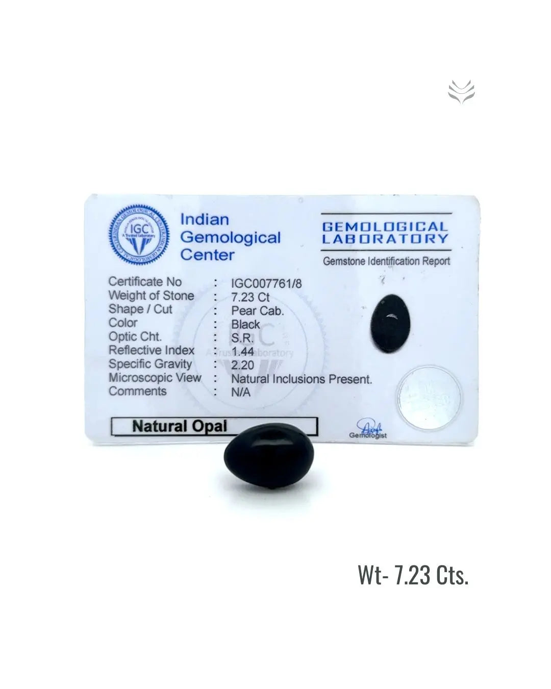 LightCoded Black Opal - 7.23 Ct 