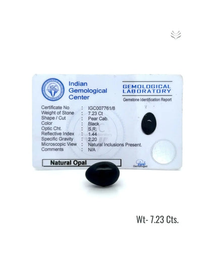 LightCoded Black Opal - 7.23 Ct 