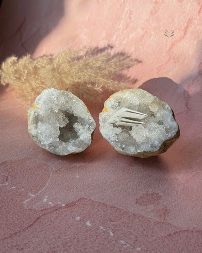 LightCoded Clear Quartz Manifestation Geode 