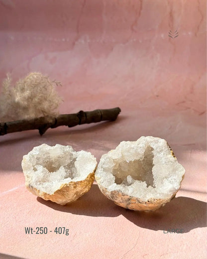 LightCoded Clear Quartz Manifestation Geode 