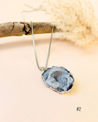 LightCoded Manifestation Carrier Geode Pendant 