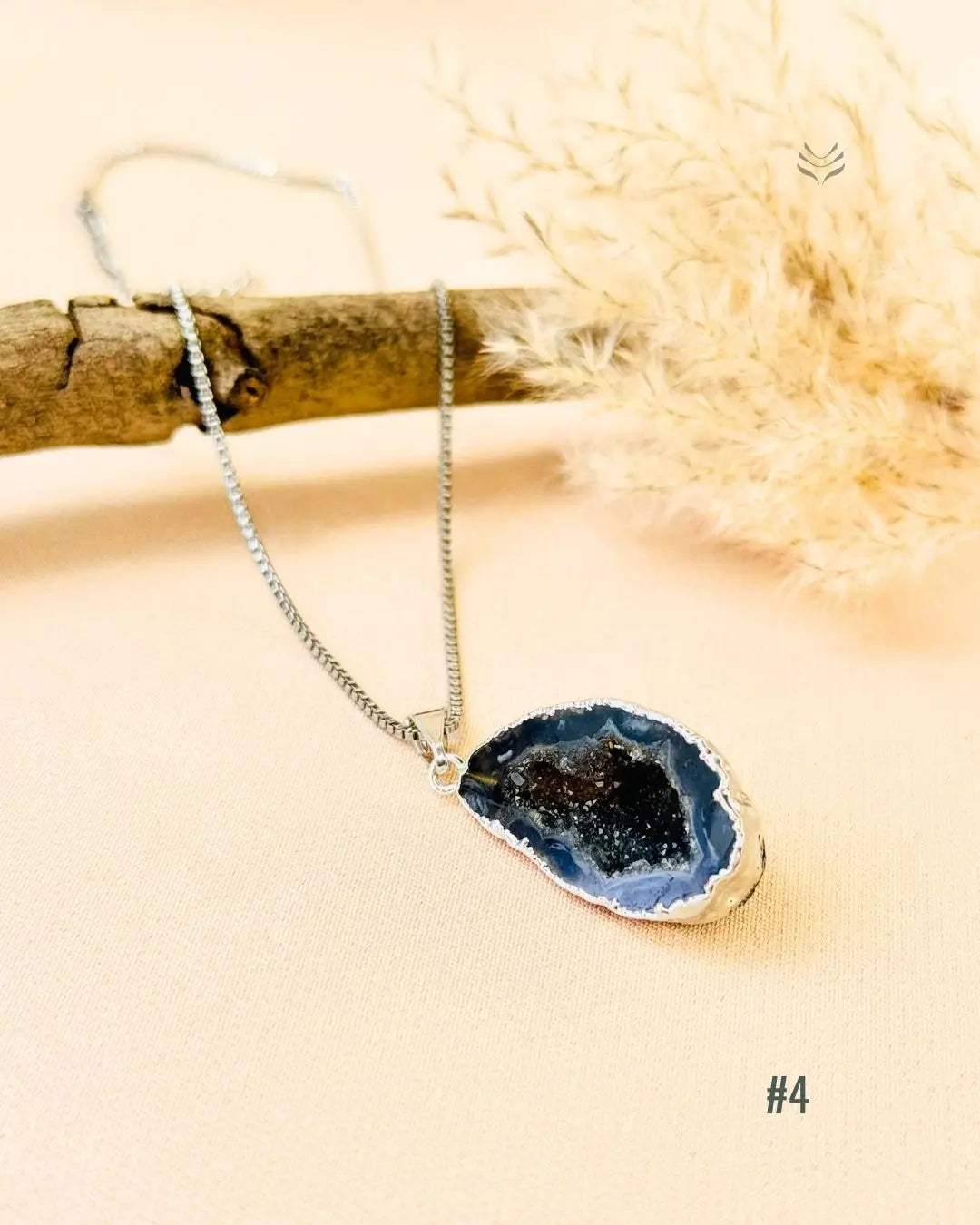 LightCoded Manifestation Carrier Geode Pendant 