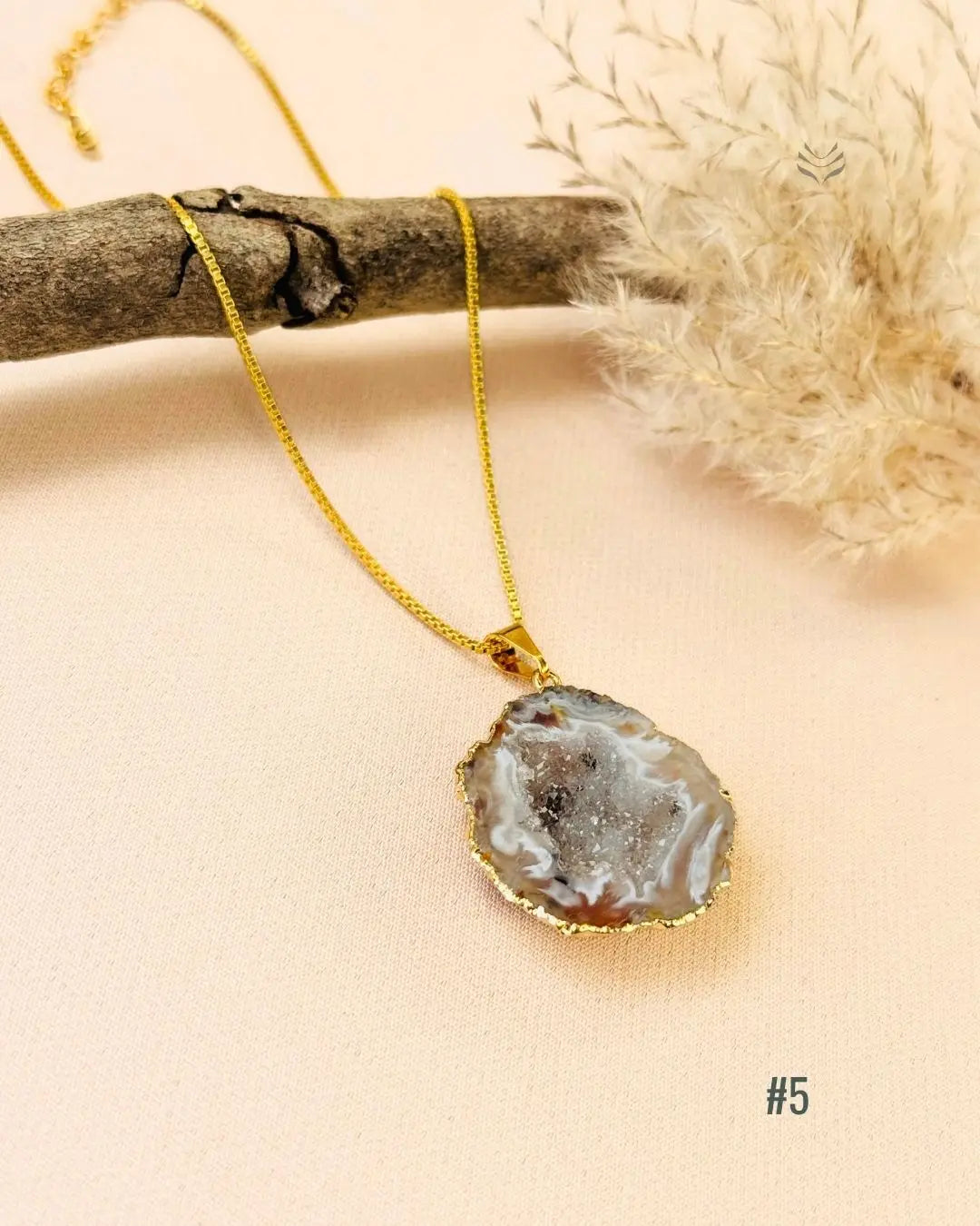 LightCoded Manifestation Carrier Geode Pendant 