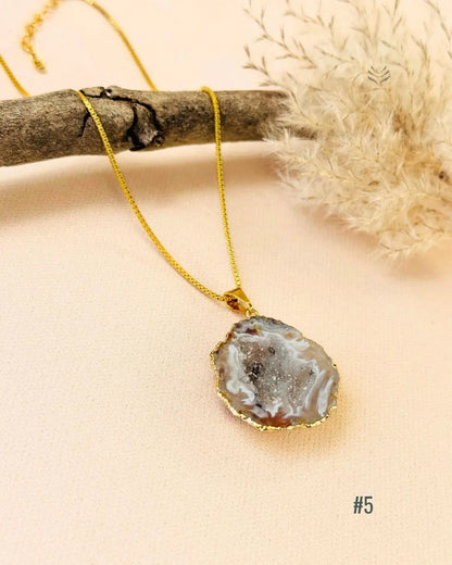 LightCoded Manifestation Carrier Geode Pendant 