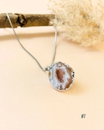 LightCoded Manifestation Carrier Geode Pendant 