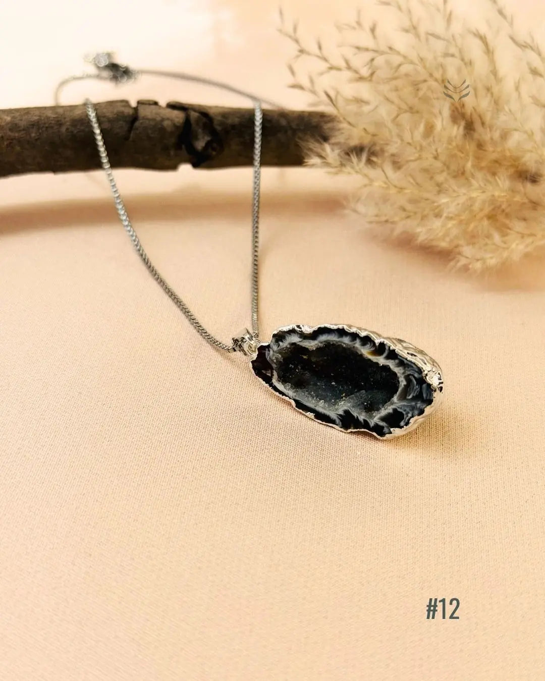 LightCoded Manifestation Carrier Geode Pendant 
