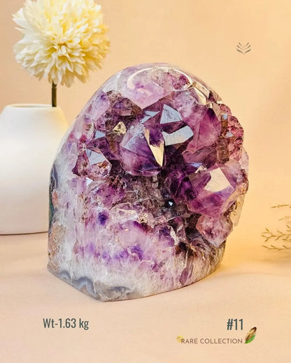 LightCoded Power & Wealth Amethyst Cluster 