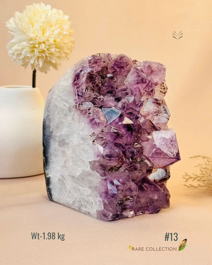 LightCoded Power & Wealth Amethyst Cluster 