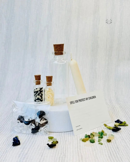 LightCoded Protect My Children Spell Bottle 