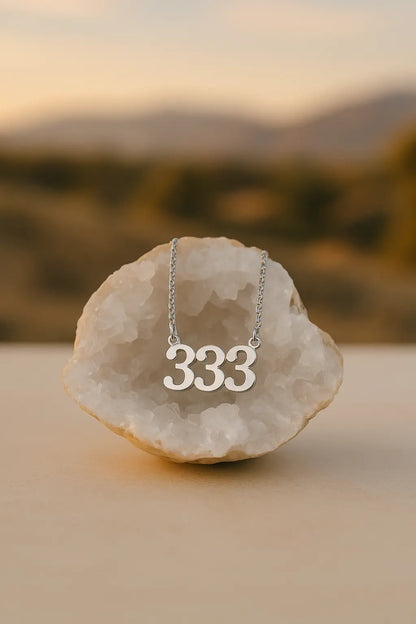 LightCoded Silver Angel Number Pendant - 333 