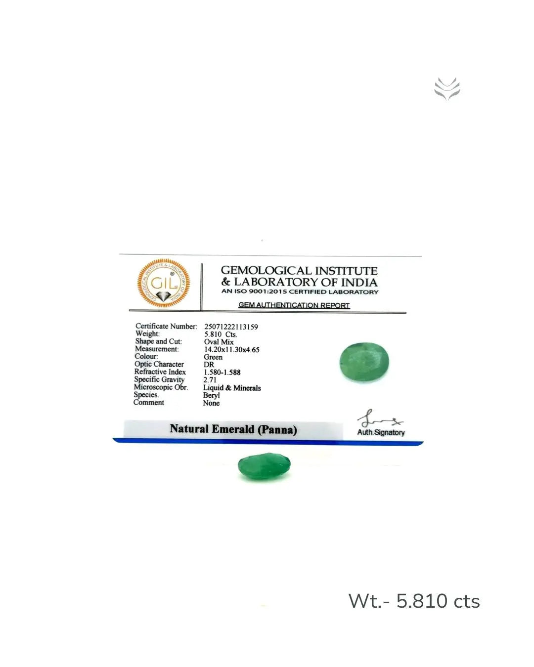 LightCoded Zambian Emerald - 5.810 Ct 