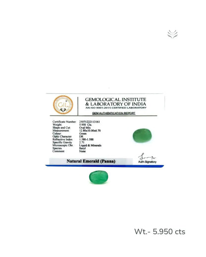 LightCoded Zambian Emerald - 5.950 Ct 