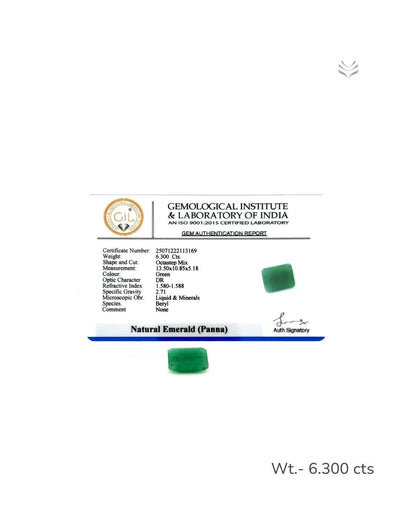 LightCoded Zambian Emerald - 6.300 Ct 