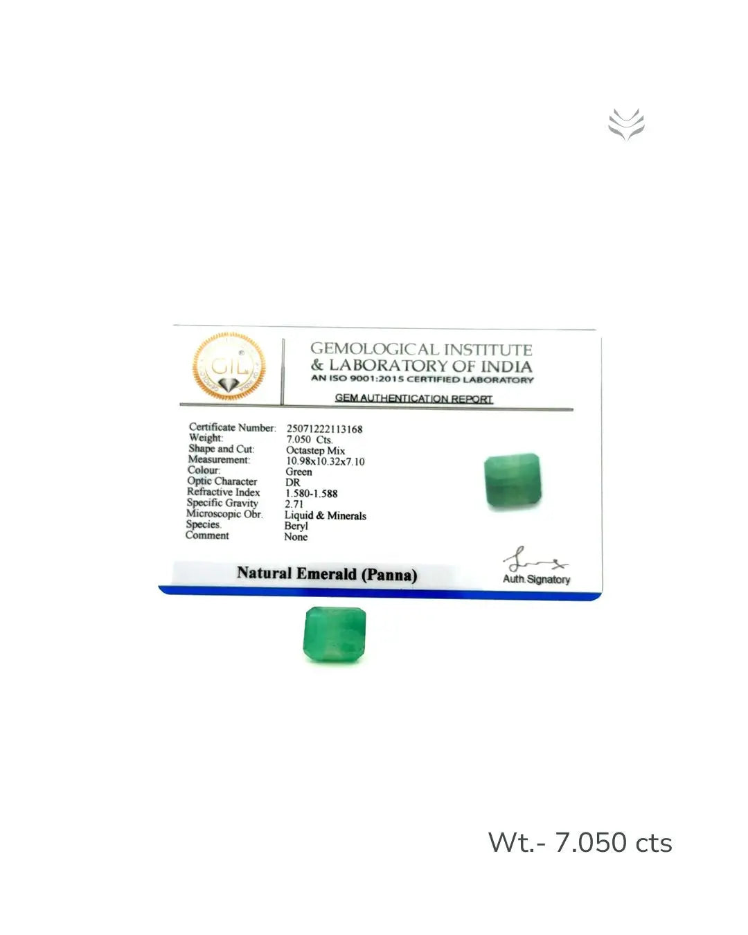 LightCoded Zambian Emerald - 7.050 Ct 