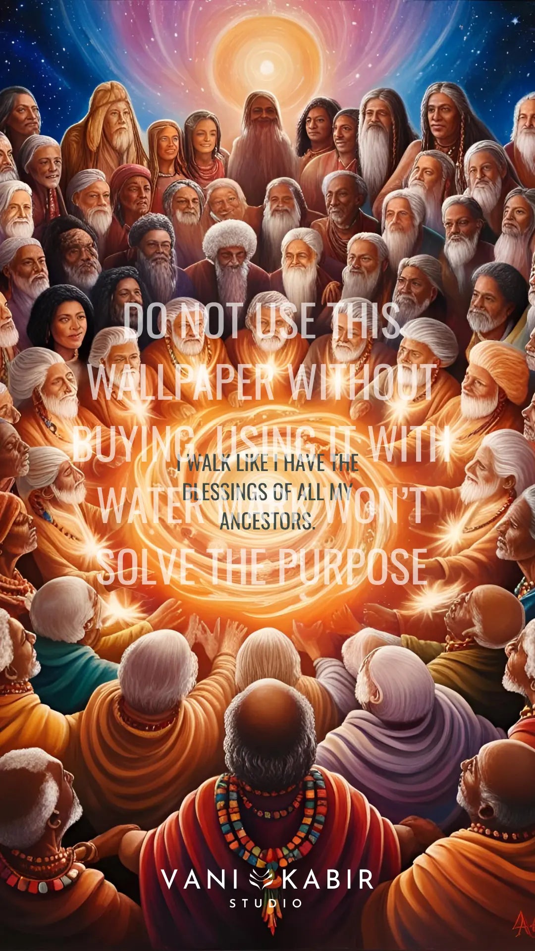 Lightcoded Ancestor's Blessing Mobile Wallpaper 