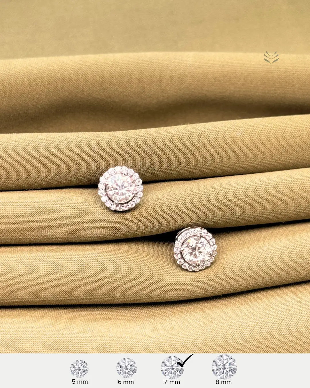 Lightcoded Athena Multi-moissanite Round Silver Screw Back Earrings 