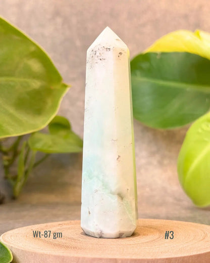 Lightcoded Blue Caribbean Calcite Tower 