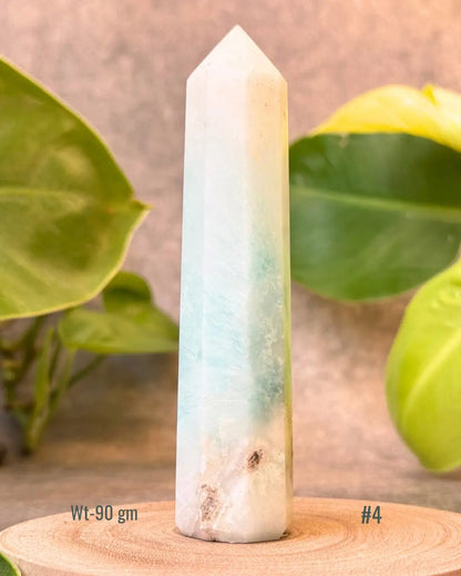 Lightcoded Blue Caribbean Calcite Tower 