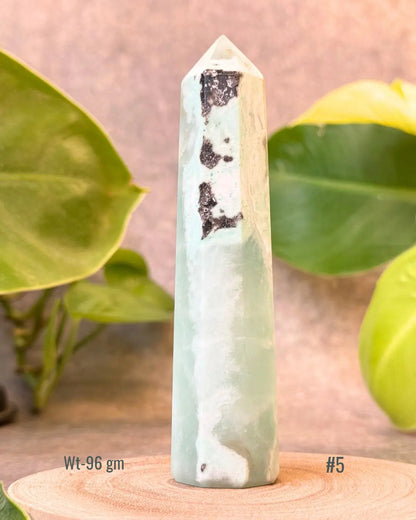 Lightcoded Blue Caribbean Calcite Tower 