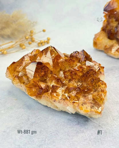 Lightcoded Brazilian Citrine Cluster 