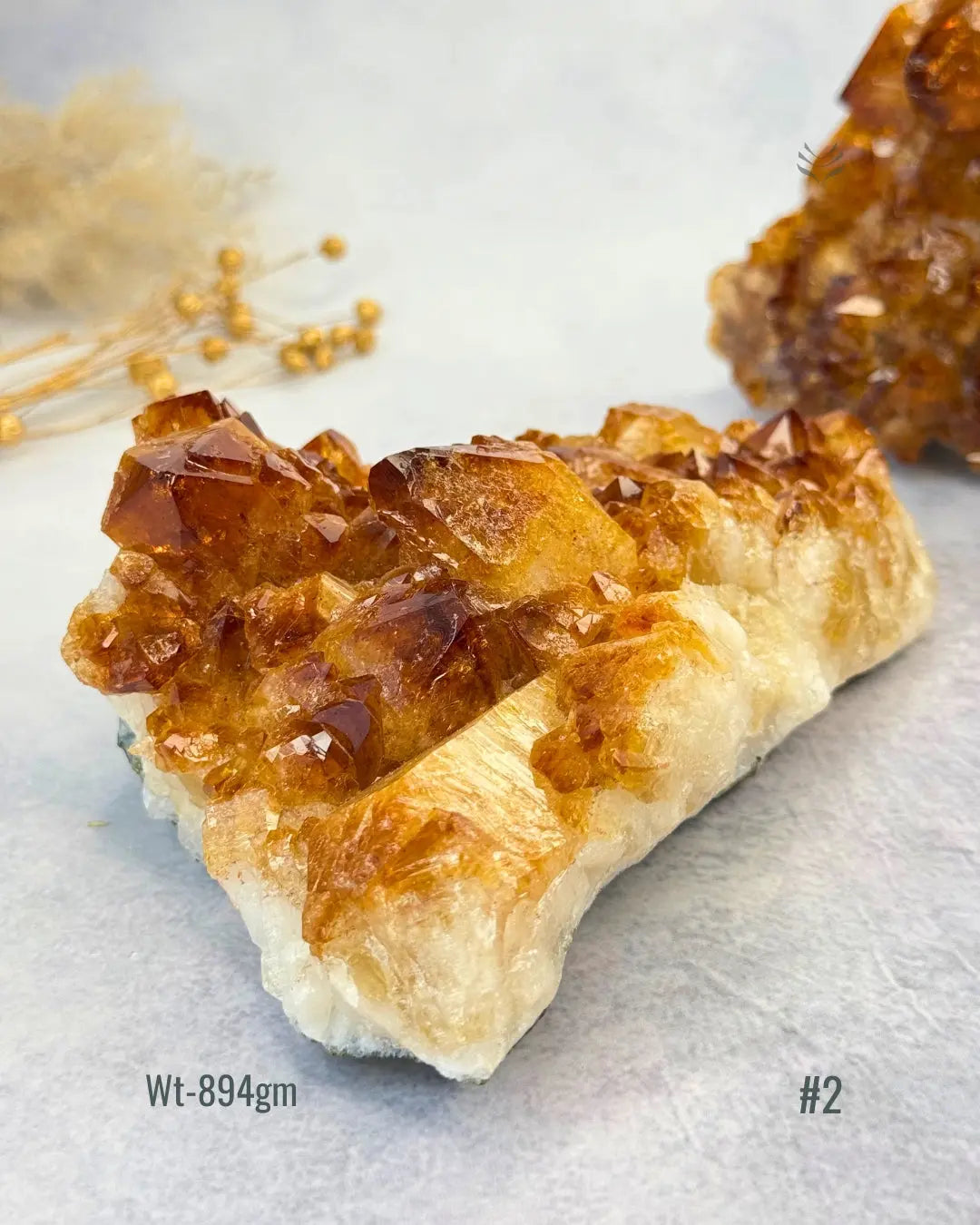 Lightcoded Brazilian Citrine Cluster 