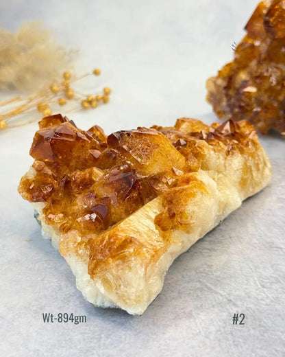 Lightcoded Brazilian Citrine Cluster 