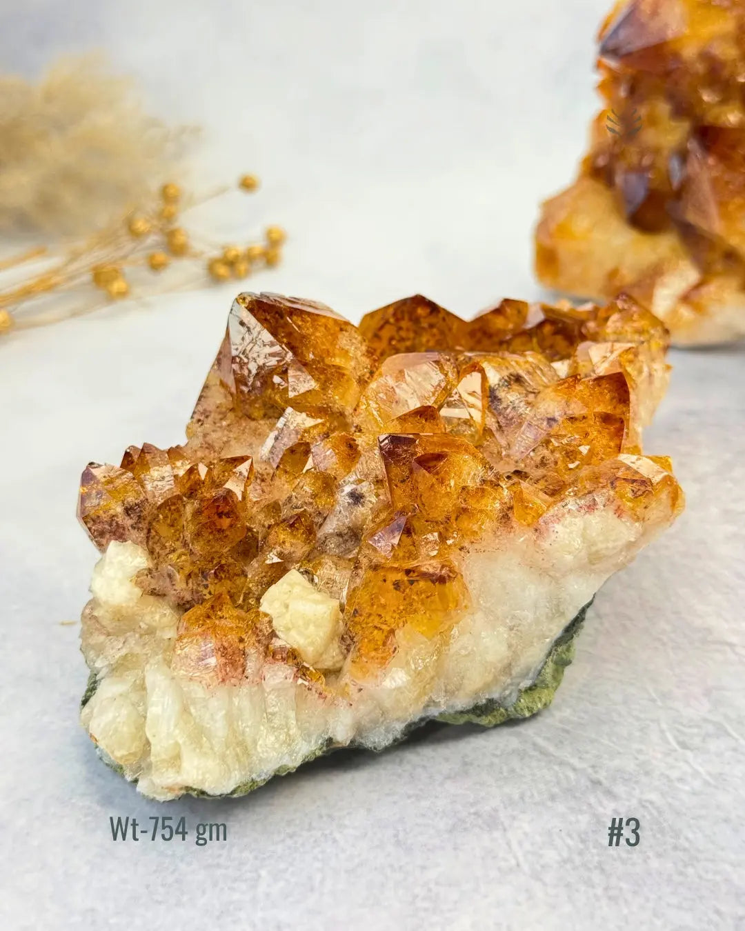 Lightcoded Brazilian Citrine Cluster 