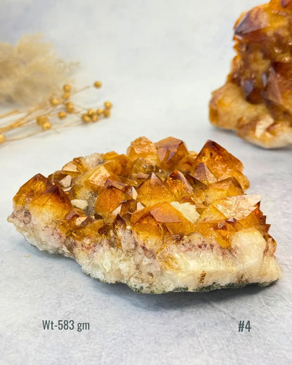 Lightcoded Brazilian Citrine Cluster 