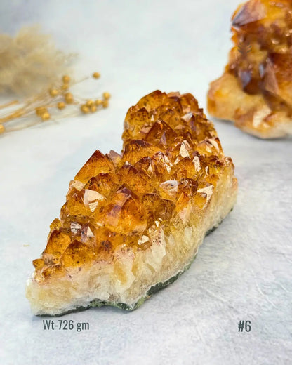 Lightcoded Brazilian Citrine Cluster 