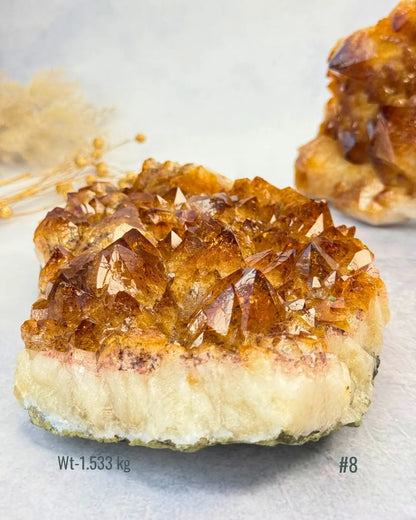 Lightcoded Brazilian Citrine Cluster 