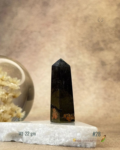 Lightcoded Covellite Tower 