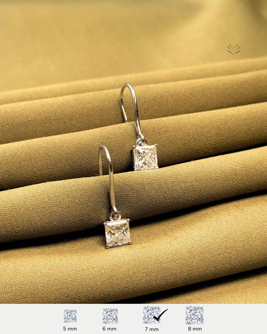 Lightcoded Freya Square Silver Loop Earrings 