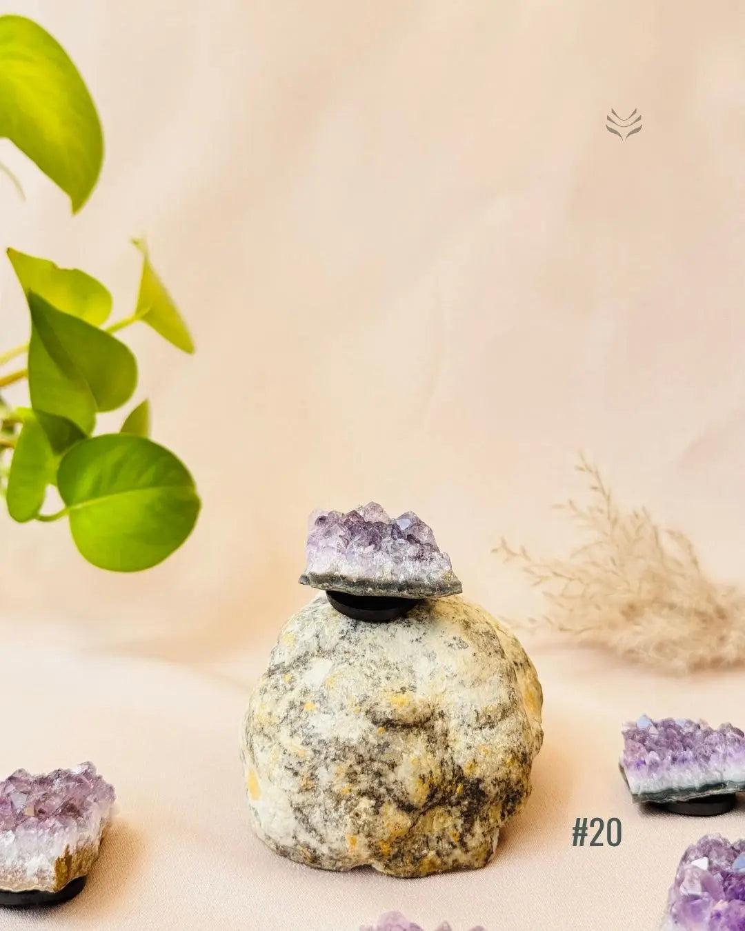 Lightcoded Good Health Fridge Magnets - Amethyst 