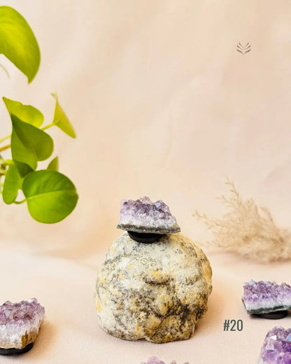 Lightcoded Good Health Fridge Magnets - Amethyst 