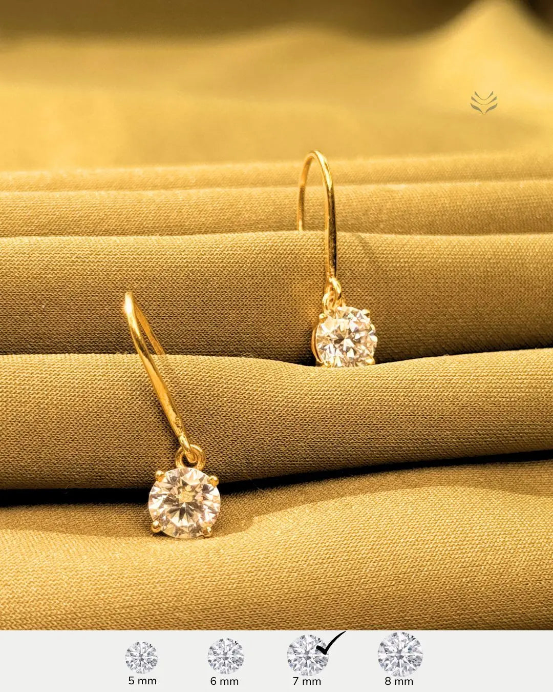 Lightcoded Iris Round Silver Gold-plated Loop Earrings 