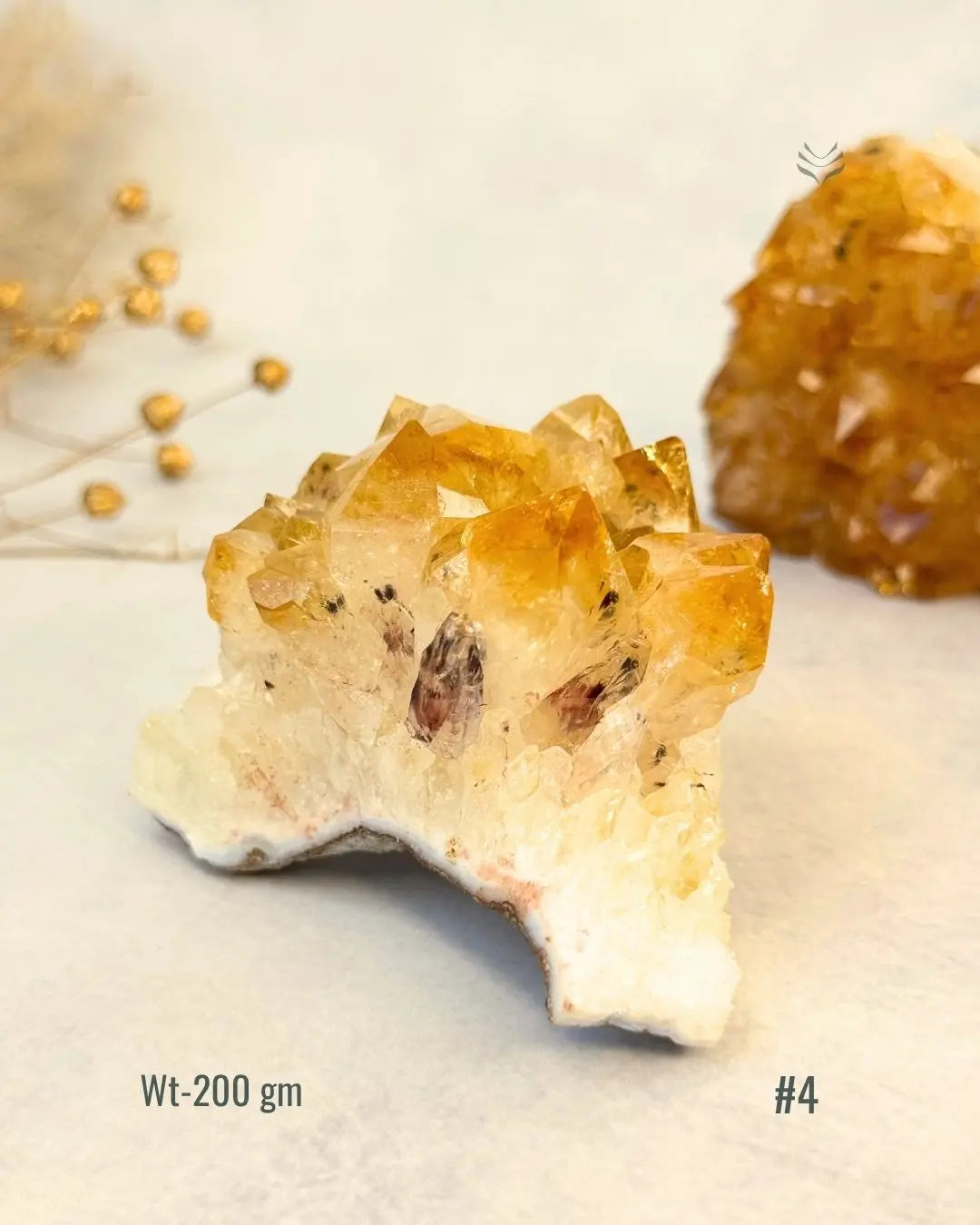 Lightcoded Madagascar Citrine Cluster 