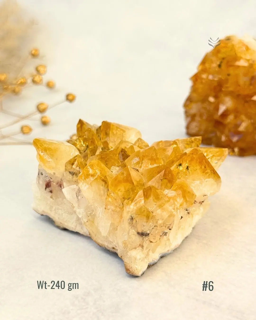 Lightcoded Madagascar Citrine Cluster 