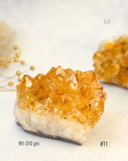 Lightcoded Madagascar Citrine Cluster 