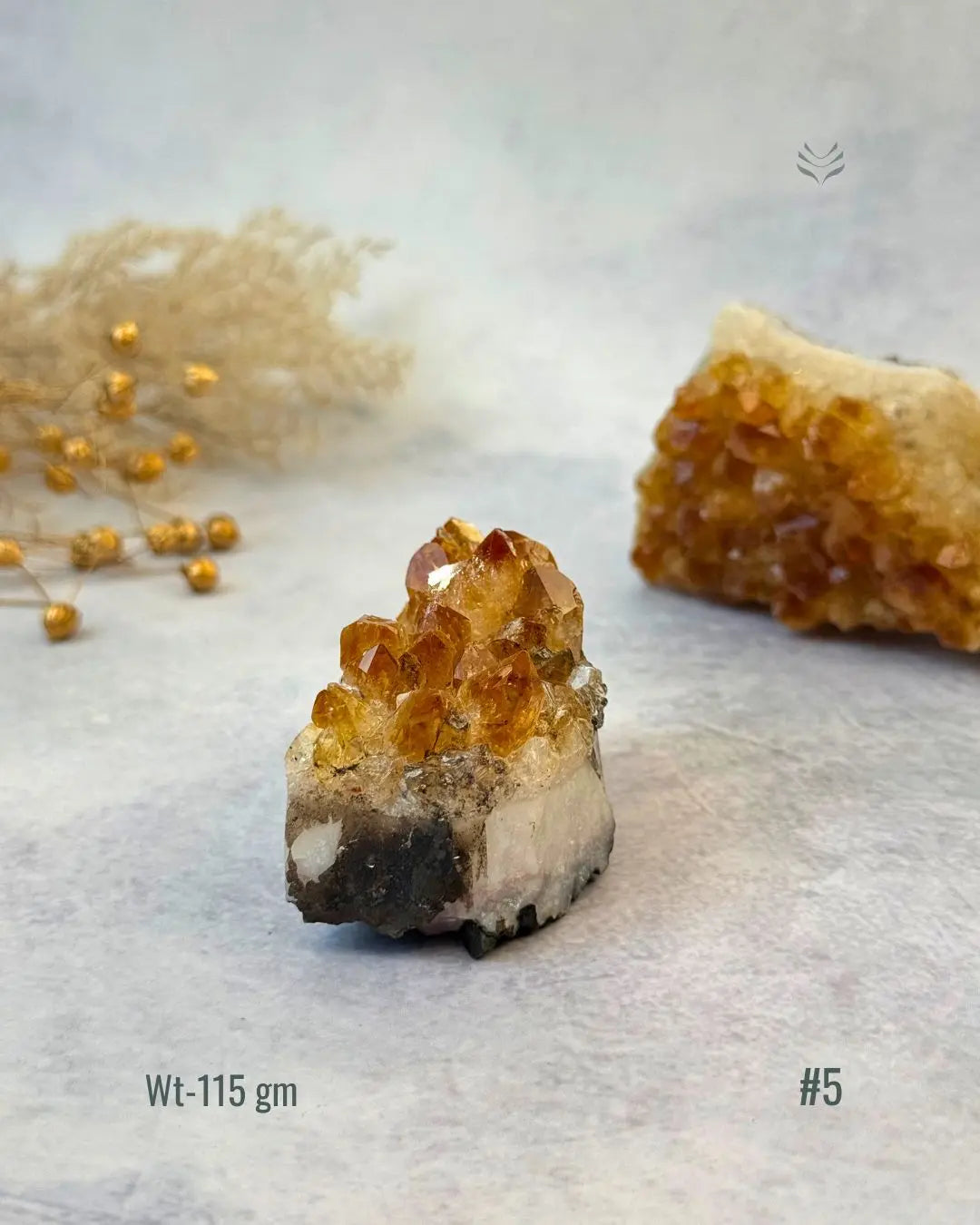 Lightcoded Madagascar Citrine Cluster 
