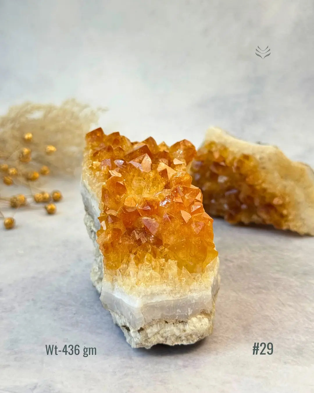 Lightcoded Madagascar Citrine Cluster 