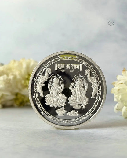 Lightcoded Miracle of Aumatrix Ganesha and Laxmi Coin 