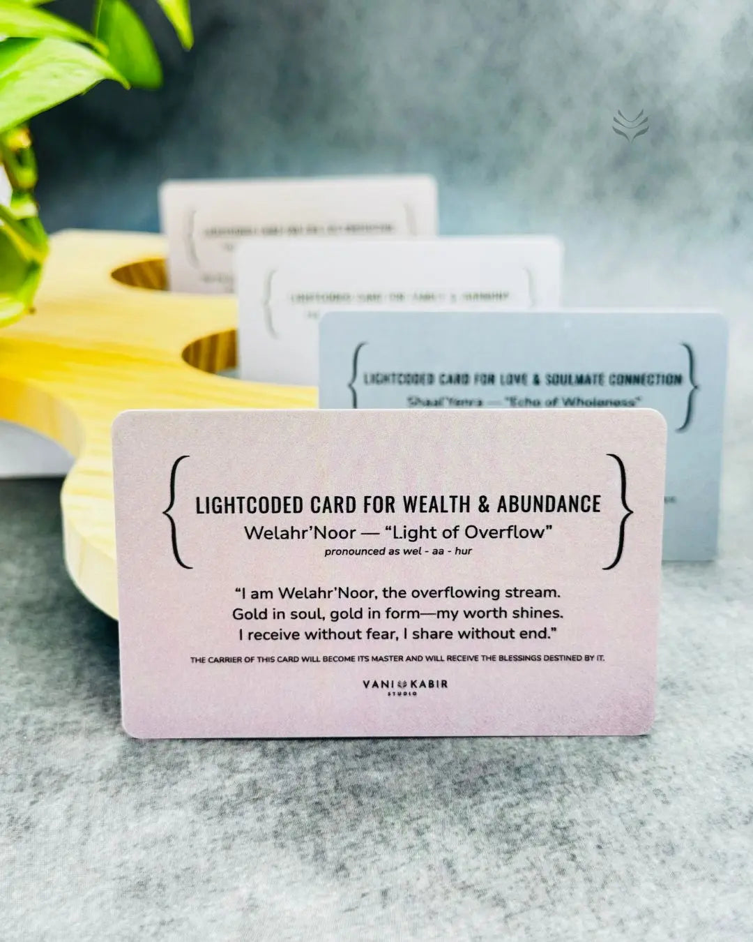 Lightcoded Prayer Card For Wealth and Abundance 