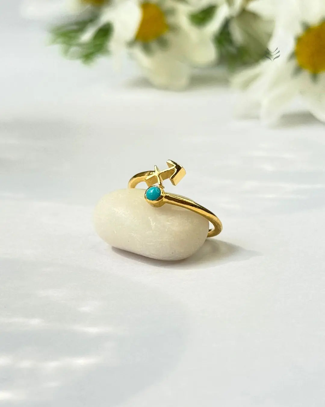 Lightcoded Sagittarius – Turquoise Zodiac Ring 