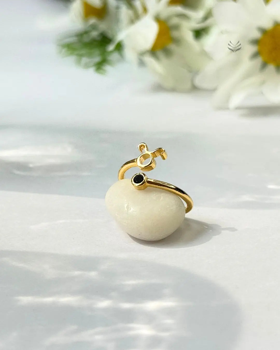 Lightcoded Taurus – Black Onyx Zodiac Ring 