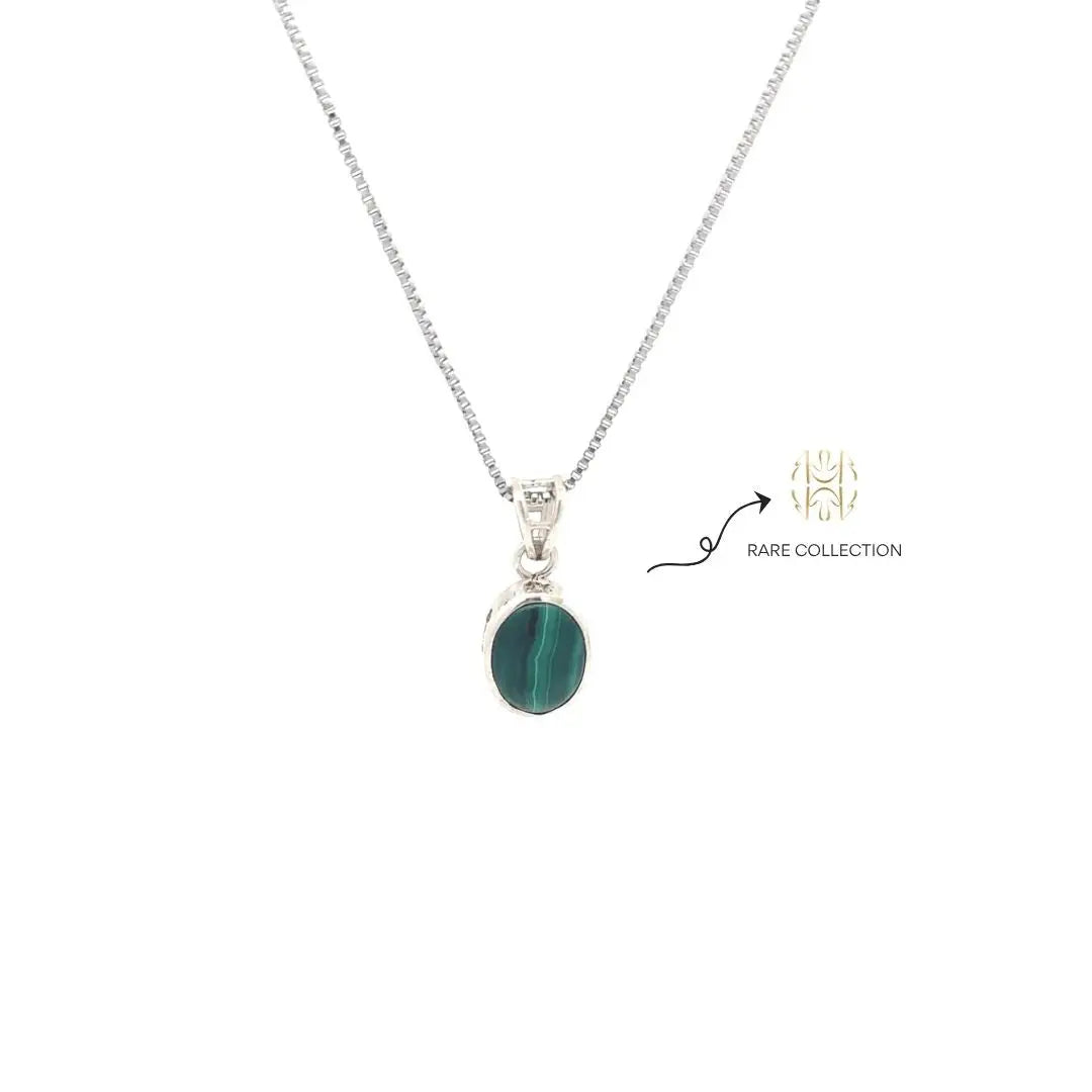 Malachite Silver Pendant 